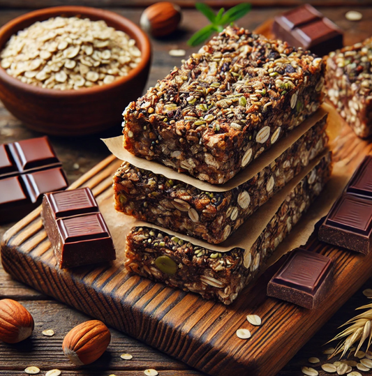 Hemp Seed and Dark Chocolate Energy Bars