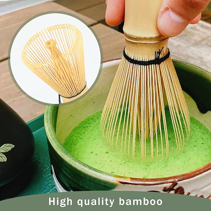 Tea Accessory Set – Bamboo Fouet, Traditional Spoon, Whisk Holder