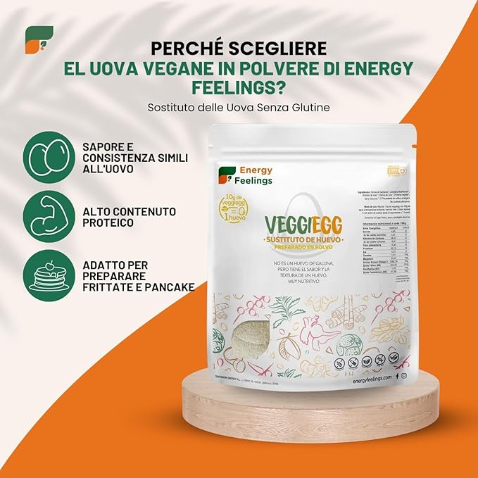 Energy Feelings Vegan Eggs Powder | Gluten Free Egg Substitute