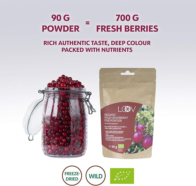 Loov Organic Wild Freeze-Dried Powder (90g) (Cranberry)