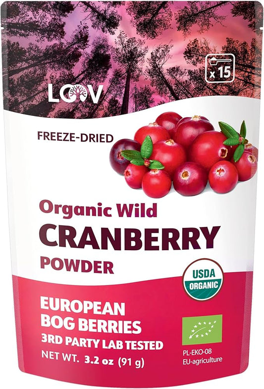 Loov Organic Wild Freeze-Dried Powder (90g) (Cranberry)