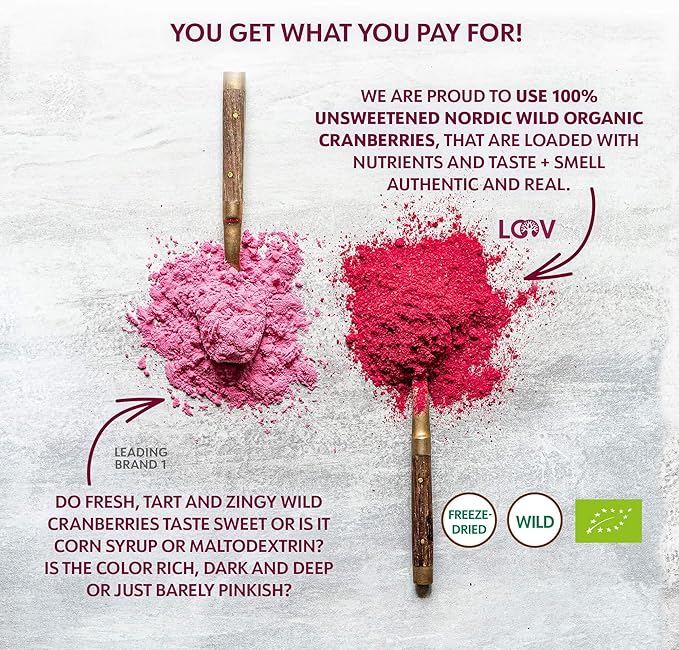 Loov Organic Wild Freeze-Dried Powder (90g) (Cranberry)